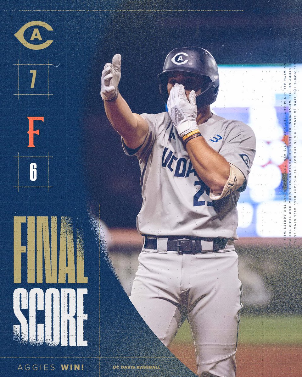 ucdavisbaseball's tweet image. Never a doubt ‼️

#GoAgs