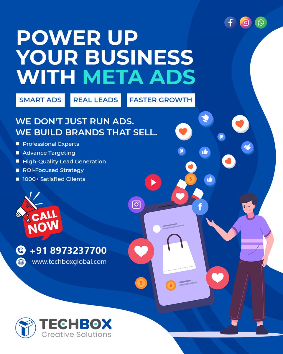 techboxsol's tweet photo. Power up your business with Meta Ads and reach the right audience through high-converting campaigns. Grow faster with TechBox using smart, result-driven strategies.
Visit: https://t.co/wETOAT8YTv
#MetaAds #DigitalMarketing #SocialMediaAds #TechBox  #FacebookAds #InstagramAds https://t.co/FkDgdkXOVo