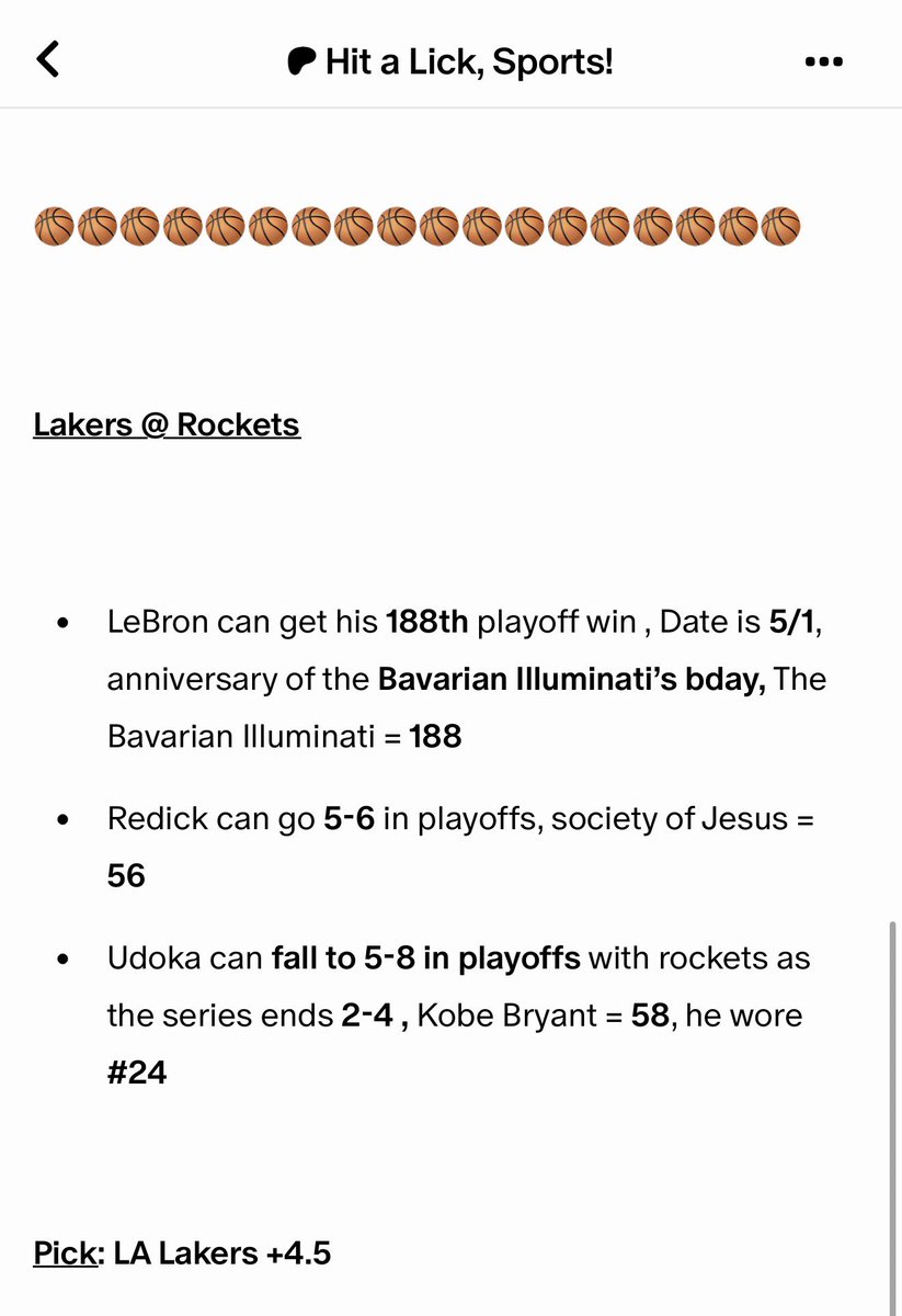 Hit a Lick, Sports Picks! tweet media