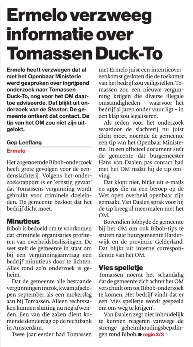 DOEH17's tweet photo. De Stentor 2 mei 2026 https://t.co/sHwTT4tRmu