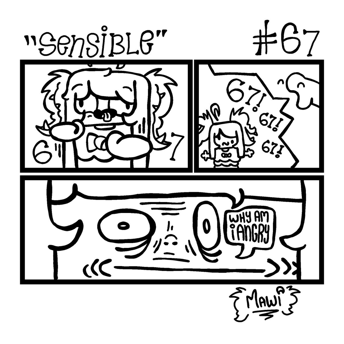 MawileApocalyps's tweet image. Mawi daily comic 67:

Lately I've been noticing when I'm bothered or overwhelmed. 

It has allowed me to take a step back when I need, but I also feel way more sensitive. 

#mawi #art #feelings #depression #comic