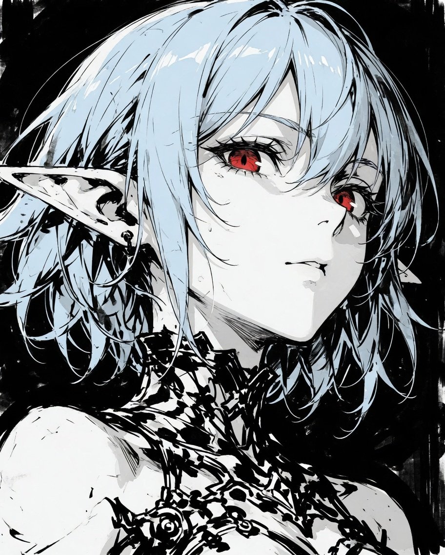 Censored Elf Cyborg Portrait