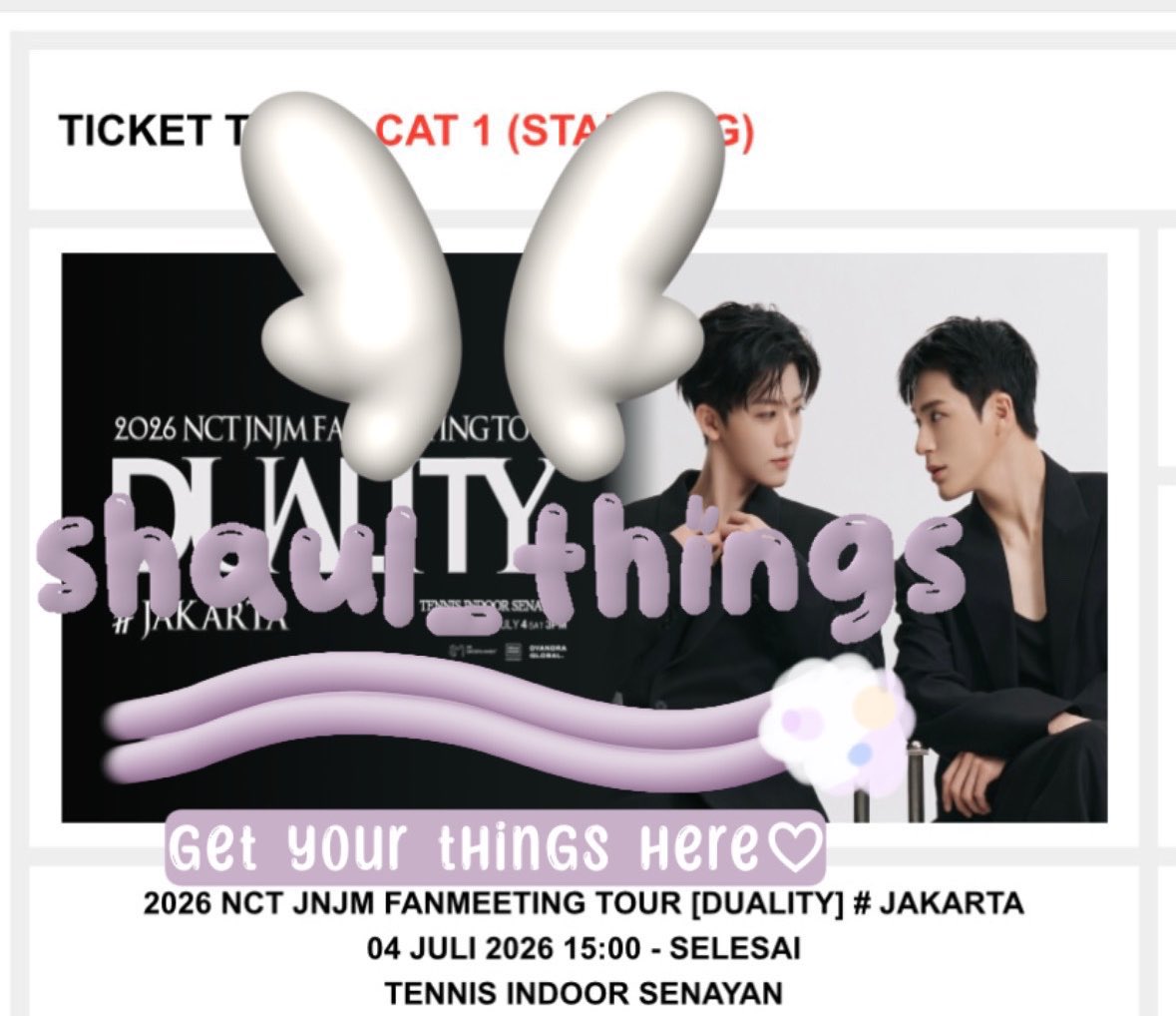 shaul_things's tweet photo. proof presale kemarin dapet cat 1🤗 https://t.co/HvrnO9U38h
