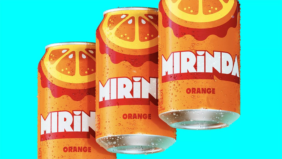 Hiiibrand's tweet image. Mirinda has launched a new 2026 identity.
The rebrand introduces a bold “M” symbol, a stronger sans-serif wordmark, and a more flavor-focused packaging system built for visibility and energy.
#Mirinda #Branding #PackagingDesign #LogoDesign