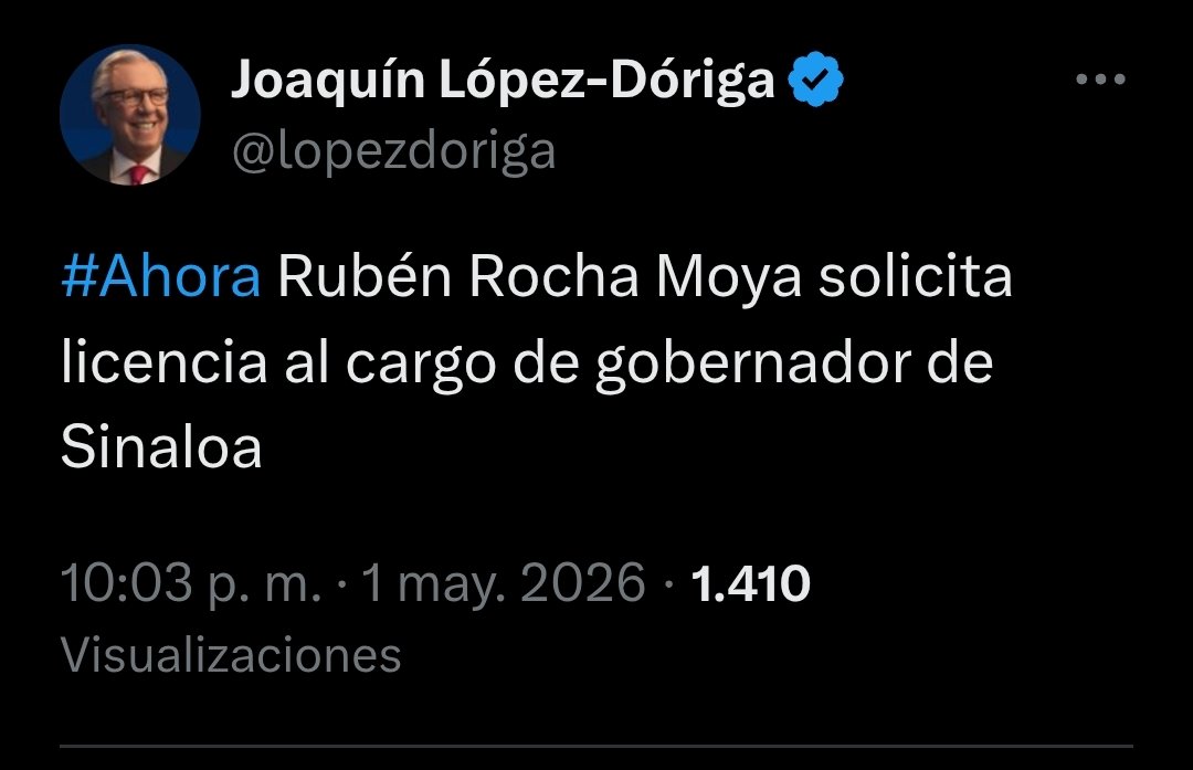 Fantástica noticia.
#Fuera #NarcoGobernadorRocha