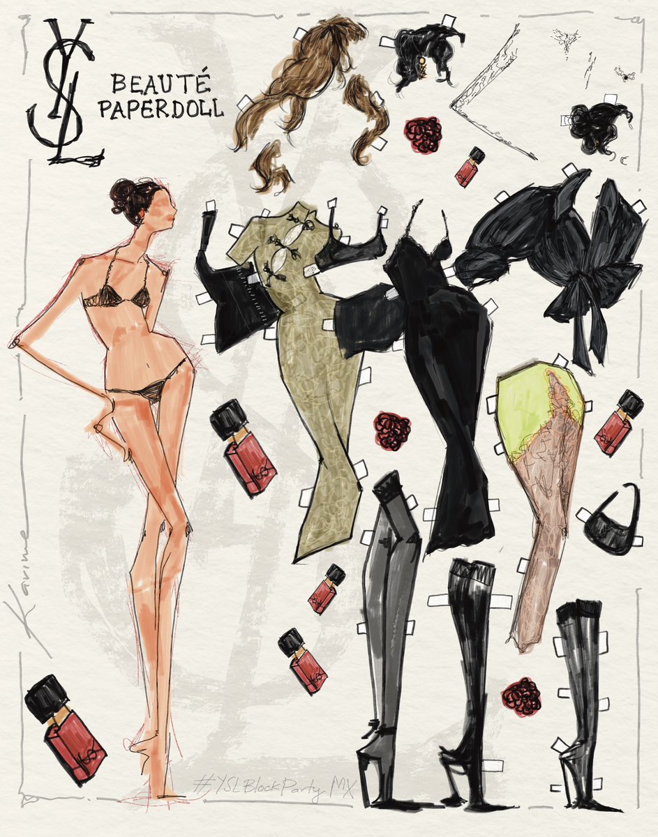 marielakarime's tweet photo. #yslblockparty paper-doll —— muñecas de papel de algunos outfit i liked en #yslblockparty México - Dany Rodríguez, Sabina de la Cruz 🍓@yslbeauty https://t.co/XtnIUHIo3L