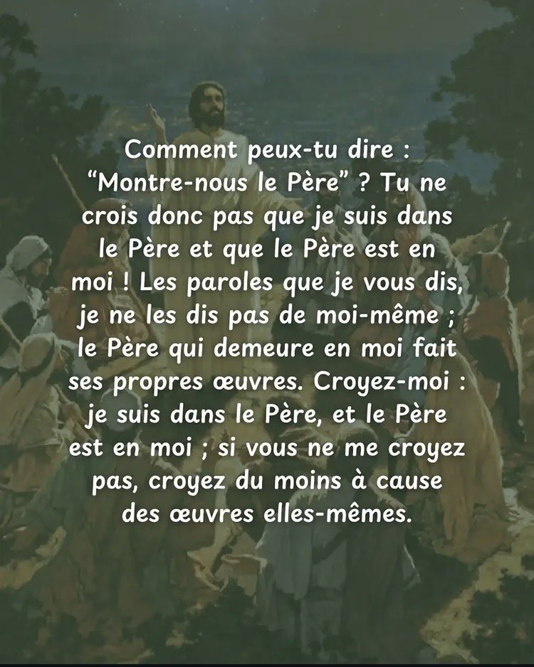 hfkdks438631's tweet image. Dans l’Évangile de Jésus Christ selon Saint Jean (14:7-14), Jésus dit connaître le Père ✝️ — cela signifie passer par Lui et prier en son nom.

#JésusChrist #Bible #Catholique #PapeLeonXIV #mercatom #TeamOm #Paris