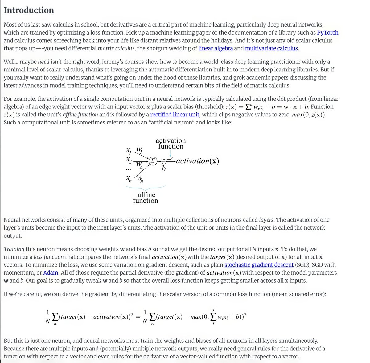 gp_pulipaka's tweet image. The Matrix Calculus You Need For Deep Learning! #BigData #Analytics #DataScience #AI #MachineLearning #IoT #IIoT #Python #RStats #TensorFlow #Java #JavaScript #ReactJS #CloudComputing #Serverless #DataScientist #Linux #Mathematics #Programming #Coding #100DaysofCode