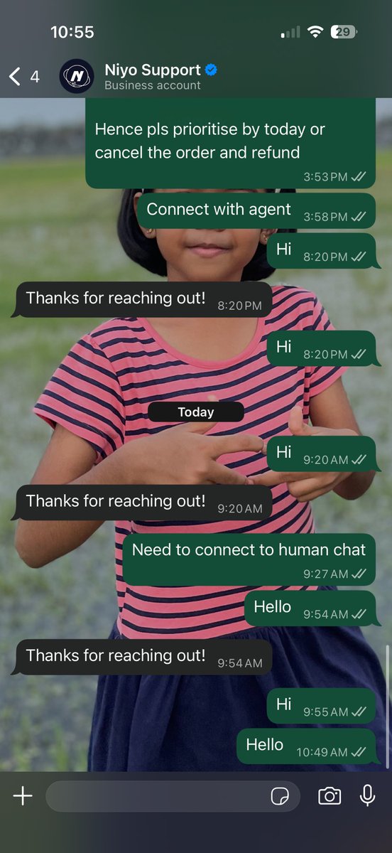 gsvja143's tweet photo. @theniyo Evidence your 24/7 support is not responding https://t.co/K4RIGH0CFo