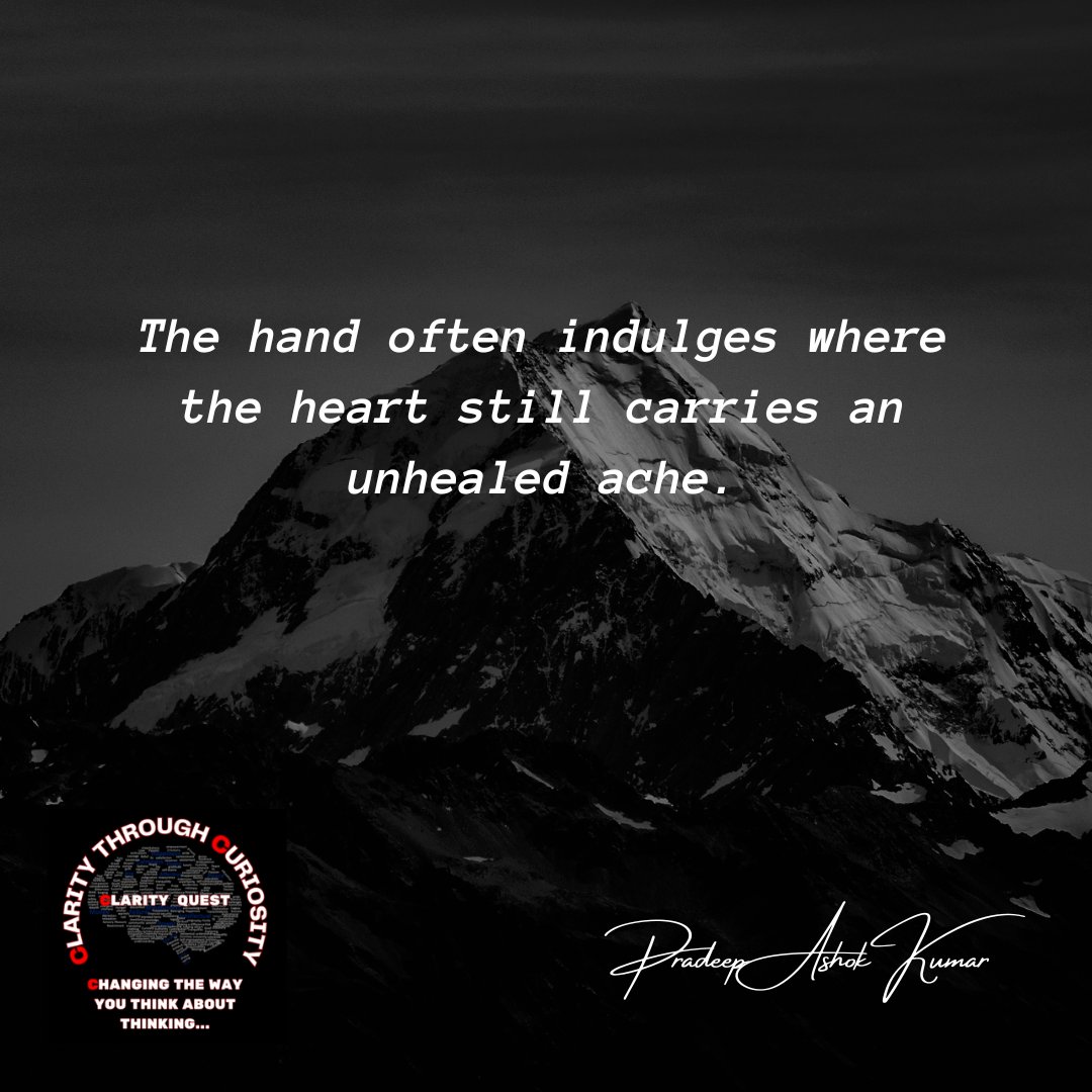 PradeepK84797's tweet image. Many habits are not born from desire, but from wounds quietly asking for relief. Heal the source, and the pattern often begins to loosen on its own.

🔺Reflect on this: what in you still seeks soothing through what you keep reaching for?

#Parenting #Mindset #ChildPsychology