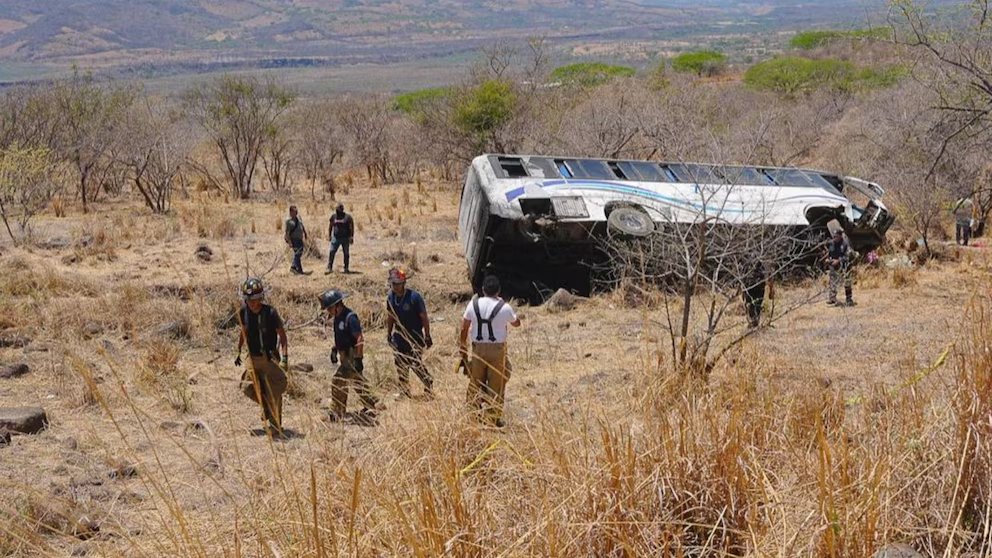 CuartaPlana's tweet image. #Entérate | TRAGEDIA DE TURISTAS EN NAYARIT, COBRA LA VIDA DE 11 PERSONAS

Un saldo preliminar de 11 personas sin vida y 21 lesionadas, deja el fatal accidente de un autobús en el municipio de Amatlán de Cañas, #Nayarit, el cual transportaba turistas a un balneario en esa
