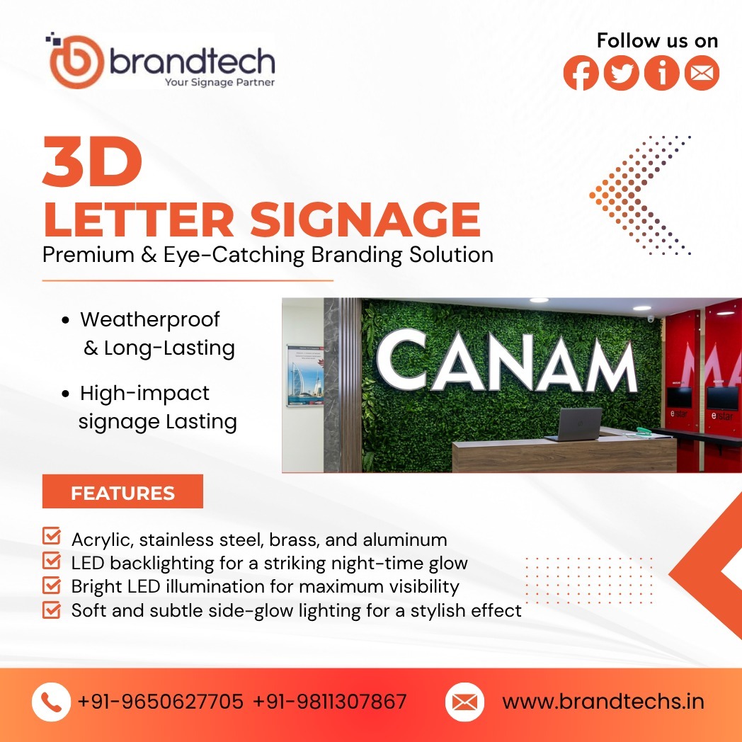 Brandtech4554's tweet image. Premium 3D signage that gets your brand noticed.

Contact Us: +91 9650627705

#3dsignage #lettersignage #brandvisibility #signagedesign #branding #ledsignage