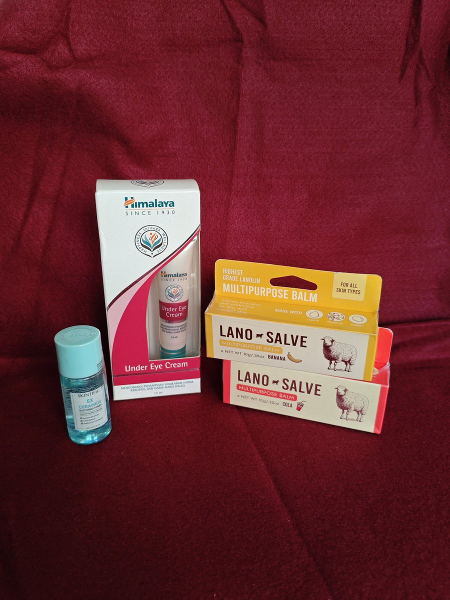 Eppellinn's tweet photo. WTS Harga Murah

lip Balm Lano Salve 10g - 30K/ var
Skintific 5x ceramide Soothing Toner 20ml -30k
Himalaya Under Eye cream 15ml-15K

Bisa Kuning, bisa Oren https://t.co/fyexW7sgZE