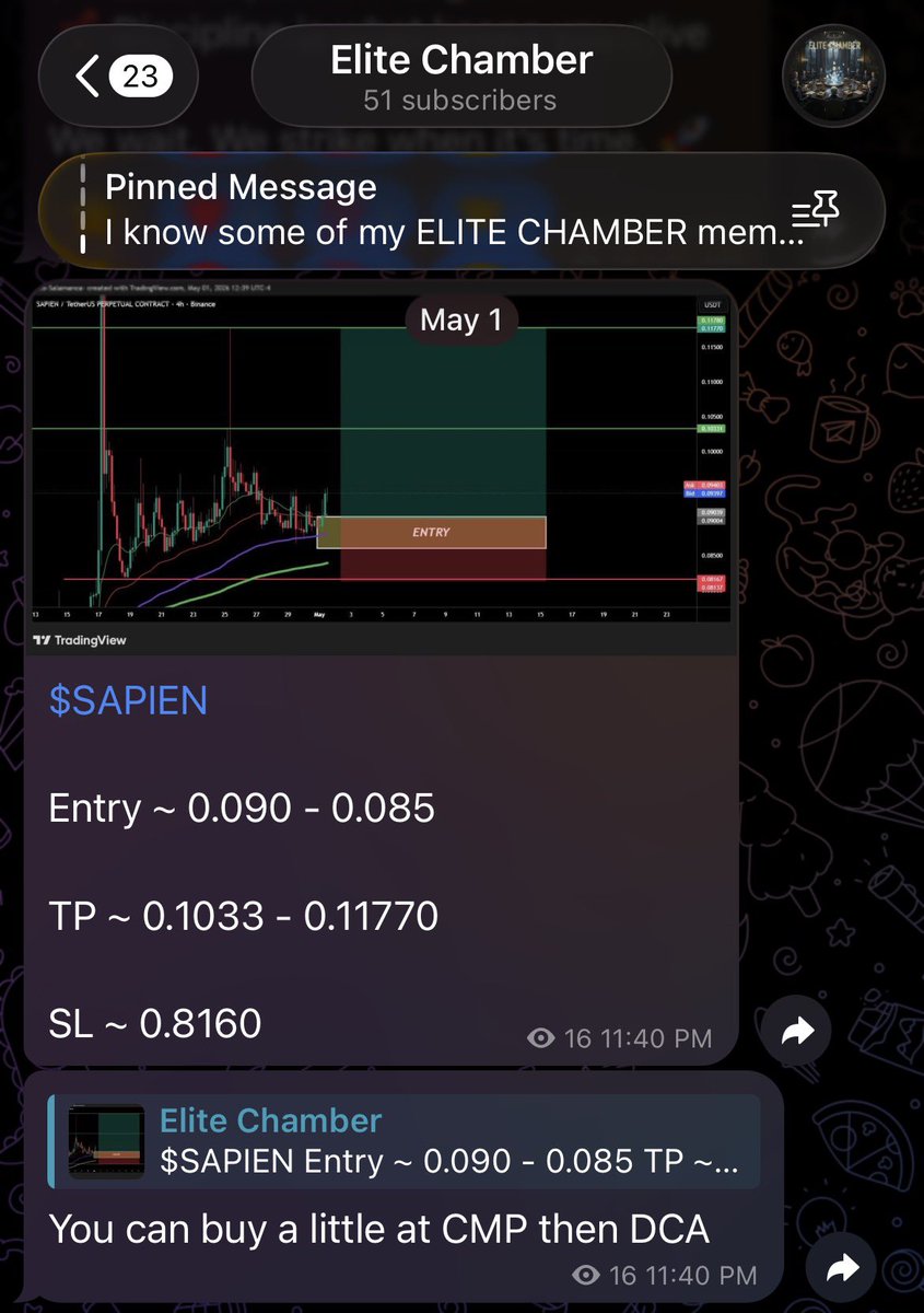 pladoking's tweet image. It took just a few hours—and then boom 🤑

$SAPIEN hit our first target with +16% gains from our entry 💰

Easy profits for Elite Chamber 
followers 😎

#SAPIEN $LAB $B