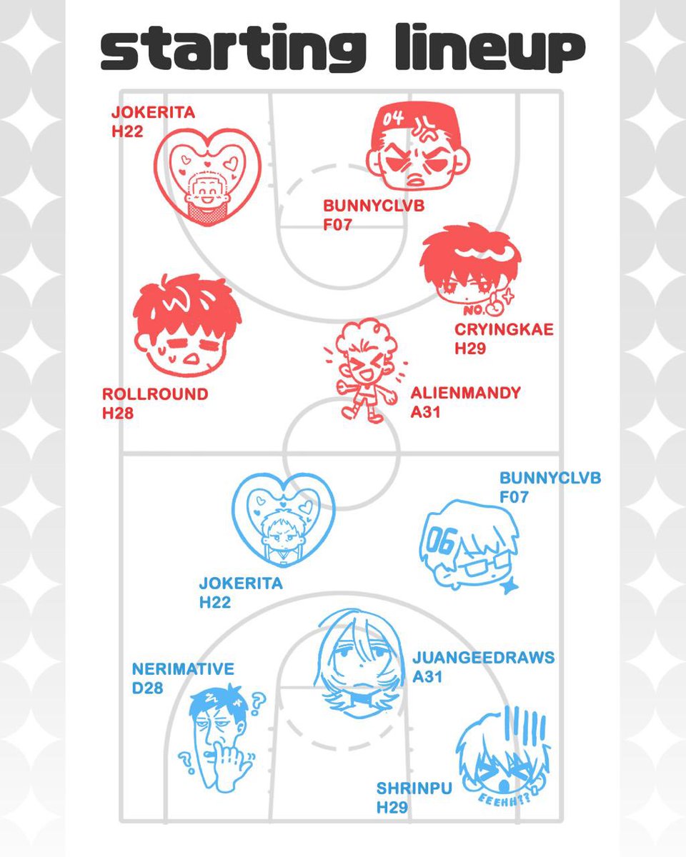 rollround_'s tweet photo. Happy to present our (basket)BALLER series themed stamp rally for Doujima next weekend! come and play, relive our hot blooded 🏀 youth ⛹️

#doujima2026 #doujimasg #stamprally https://t.co/PqoqaJv6eM
