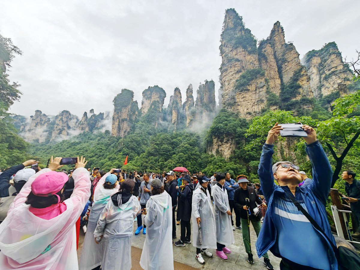 XHNews's tweet image. Fueled by visa-free access, #China has become a top pick for Australian travelers, but they're now venturing beyond the #GreatWall and #Beijing.
From tea harvesting in #Hangzhou to the breathtaking landscapes of #Zhangjiajie and #Jiuzhaigou, Aussies are seeking authentic and