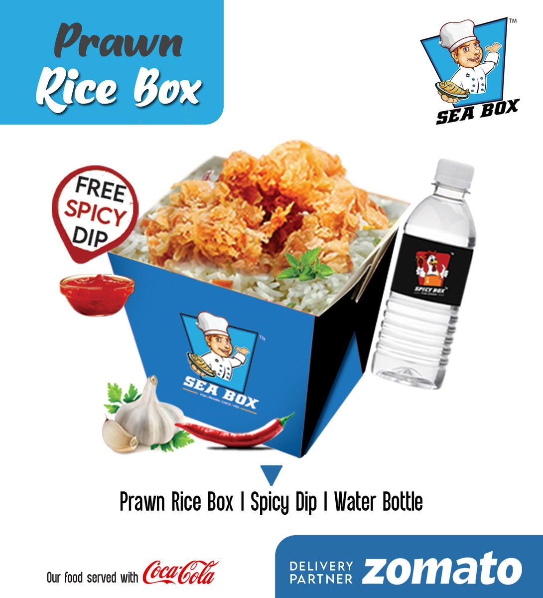 food_seabox's tweet image. Try our super delicious Prawn Rice Box. 
We are available for online orders Exclusive on ZOMATO
zomato.onelink.me/xqzv/wm1eanrb
#SALADS #FISH #SEAFOOD #PYRAMIDS #RICEBOX #FIREFISH #FISHNCHIPS #Franchise #Dileepreddy #LEMONFISH #FISHPOPCORN #PRAWNS #PRAWNPOPCORN #PRAWNSNFIRES #FIREPRAWNS