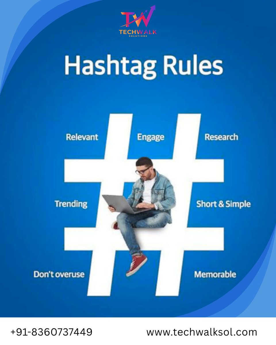 SolTechwalk3278's tweet photo. Hashtags can make or break your reach.
Keep them relevant, simple, and memorable.
Donβt overuseβuse smart.
π +91-8360737449
π https://t.co/ka3WlUeTHm
#HashtagTips #SocialMedia #DigitalMarketing #ContentTips #Marketing #Growth #TechWalk #Branding https://t.co/hChr6CtesR