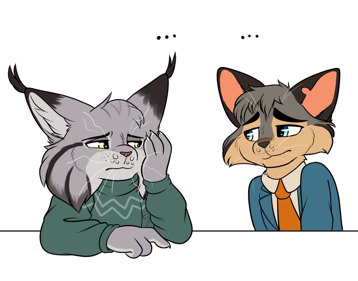bonbonsartSFW's tweet photo. What happens when you put two gay cats with daddy issues in the same room 😜😋
#pawbert #rockyrickaby https://t.co/gh3U6y2VdQ