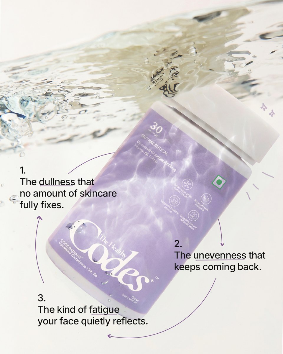 thehealthycodes's tweet image. You can't layer your way out of everything.

Some things sit deeper, and your skin knows it before you do.

It is not about what you put on your face. It is your body trying to tell you something.

#TheHealthyCodes #CodeRadiant #SkinHealth #Antioxidant #Skincare