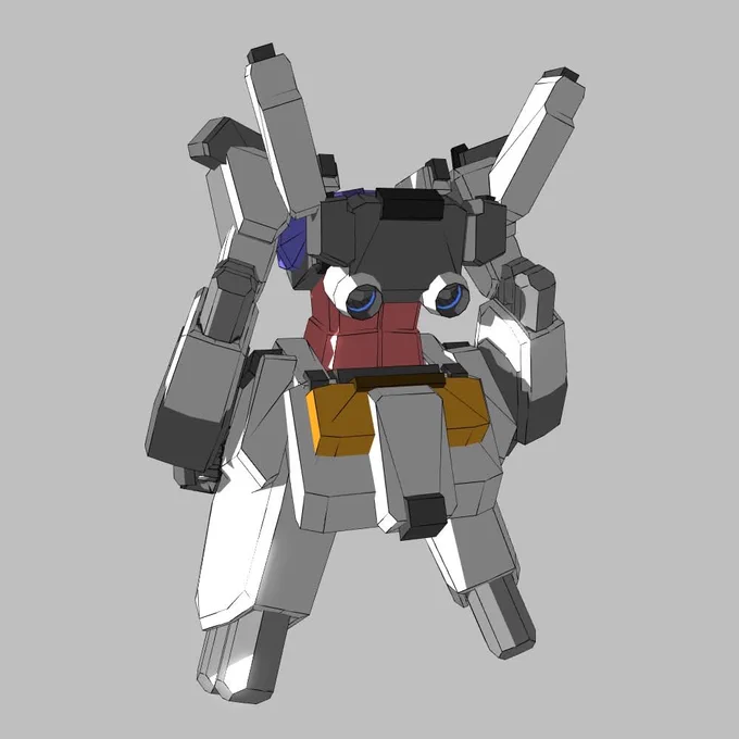 1年前に作った ガンダムリアアングルです データは 多分残ってるので 続きを作りたいです #ガンダム #3DCG #DoGA