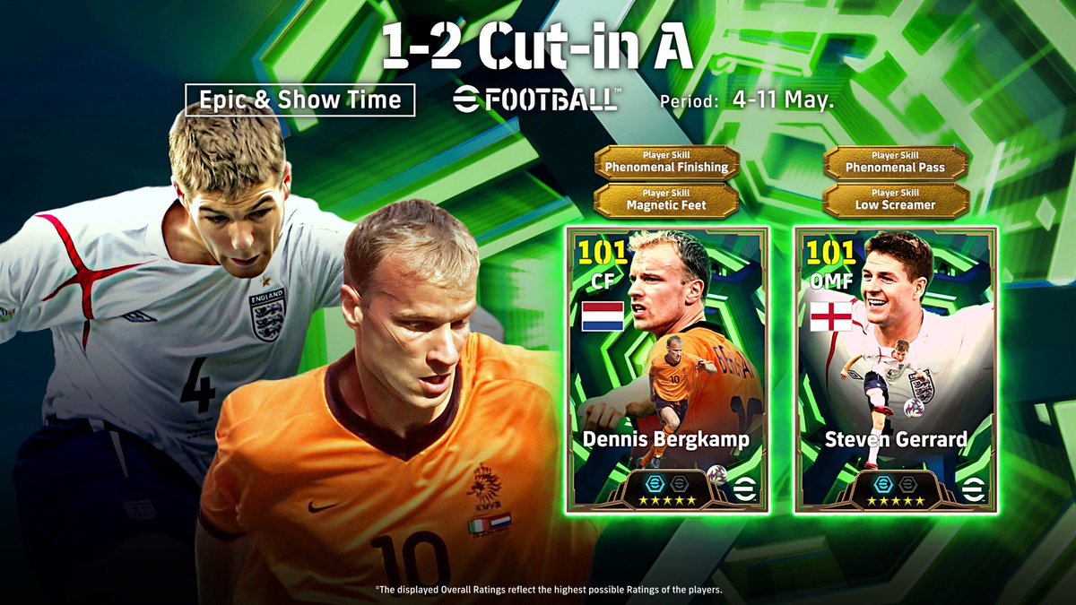 Yuseioyamaowrw's tweet image. Epic &amp;amp; Show Time:1-2 Cut-in A
Dennis Bergkamp
Steven Gerrard
Dominik Szoboszlai
Nick Woltemade
#efootball #イーフト #conceptart
