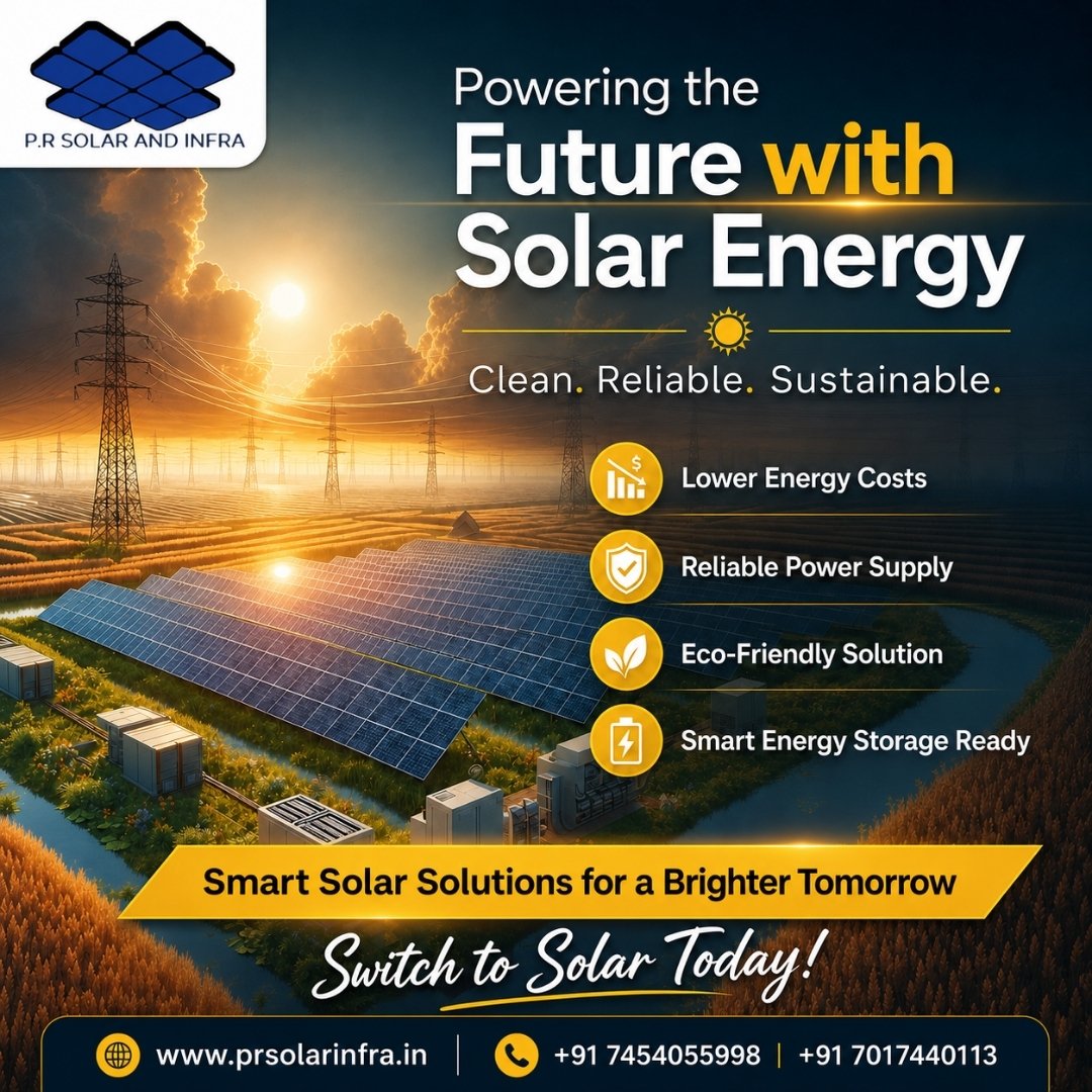 prsolarinfra's tweet image. 🌞⚡ Powering the future with smart solar energy starts today!
#PRSolarAndInfra #SolarEnergy #SolarPower #GoSolar #CleanEnergy #RenewableEnergy #SustainableLiving #GreenEnergy #SolarSolutions #EnergySavings #LowerEnergyCosts #ReliablePower #SmartEnergy #EnergyStorage #EcoFriendly