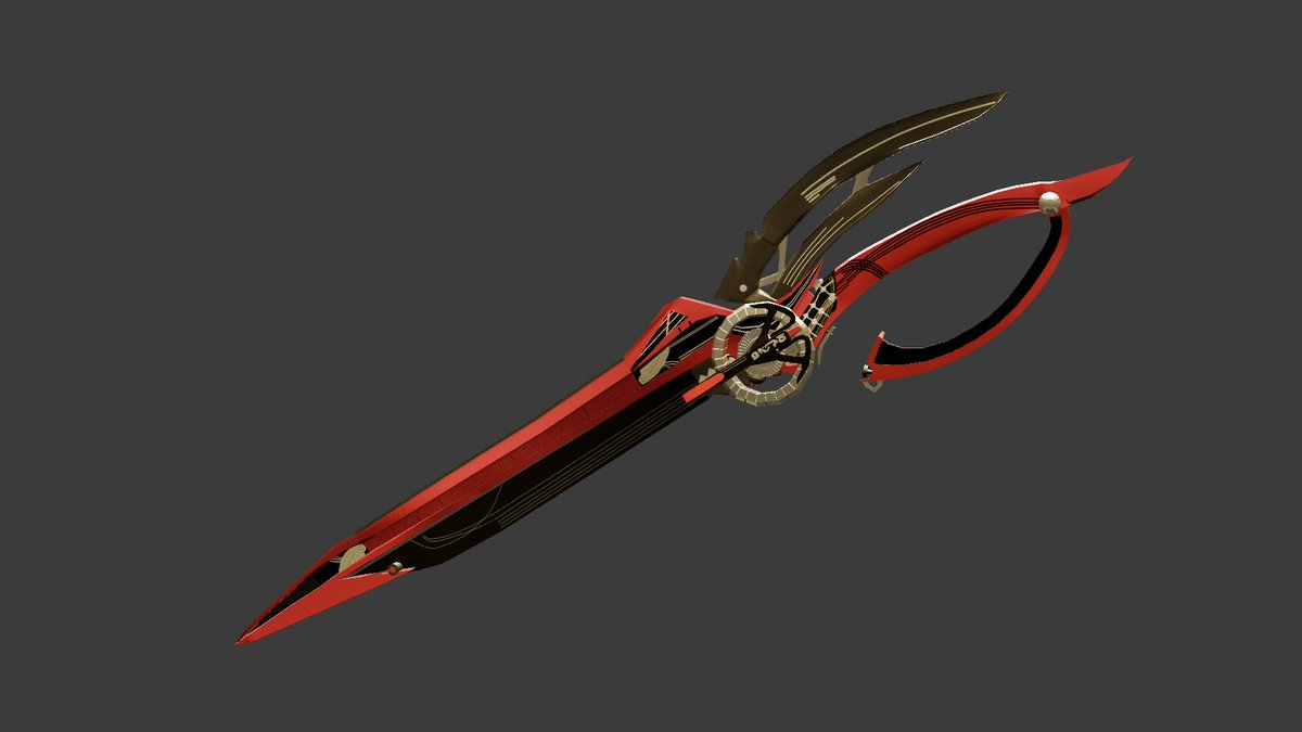 tatteredkumo's tweet photo. Kumokiri 3D blender / Chisa from wuthering waves main weapon https://t.co/YBrA3tWMpD