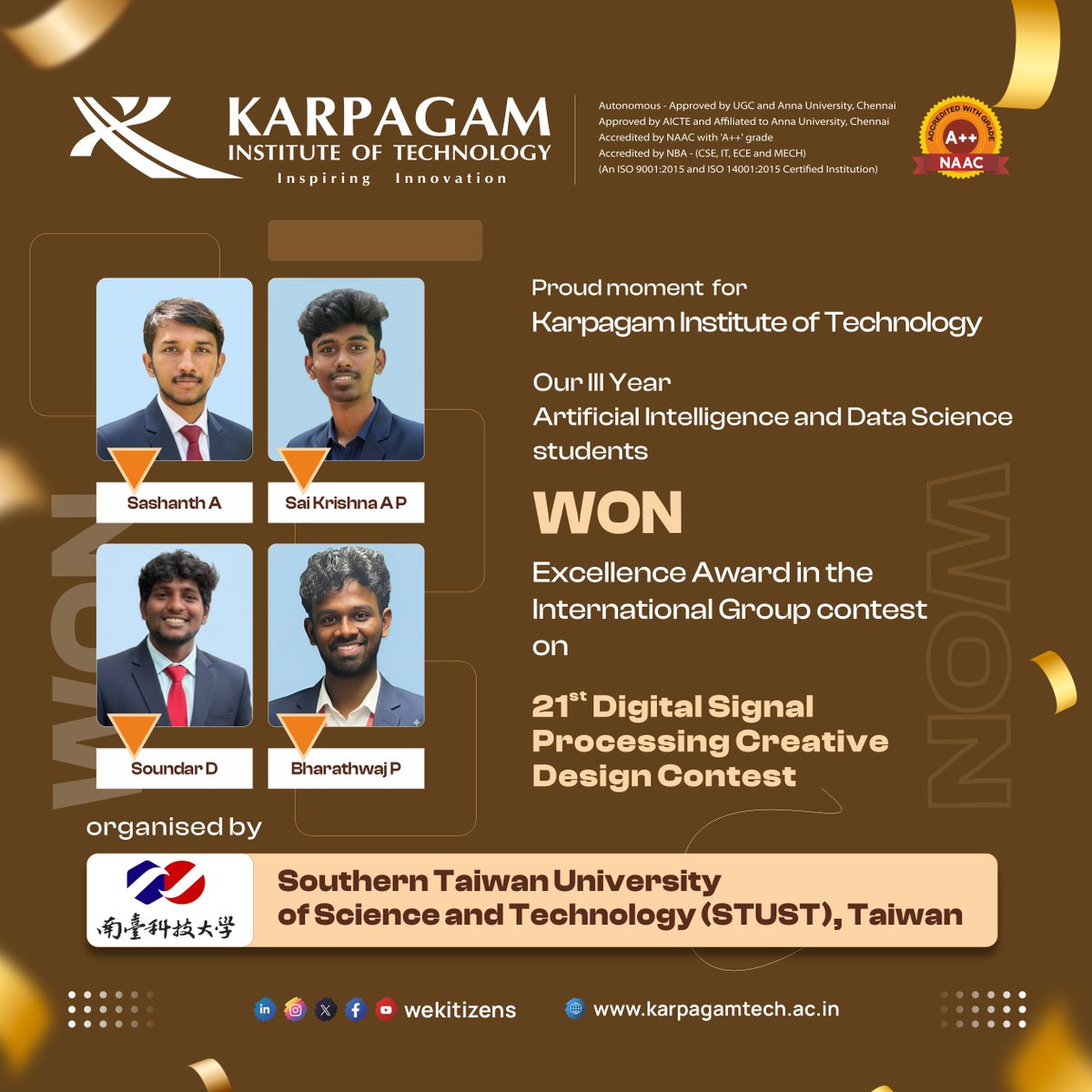 Karpagam Institute of Technology tweet media