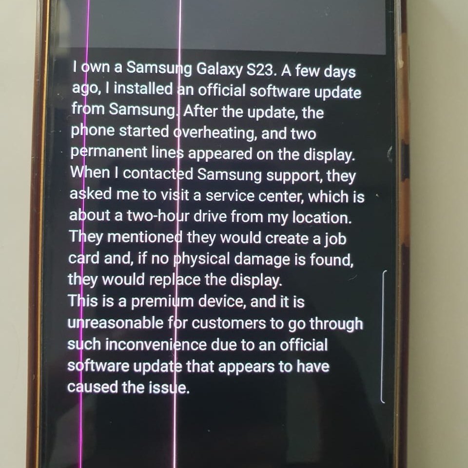suri2182's tweet photo. @SamsungIndia @SamsungMobile @SamsungMobileUS @SamsungMobileUS @Apple @HuaweiMobile @Vivo_India #samsung #samsunggalaxy #galaxyai #S23 #S26 i thought only my phone was impacyed by official samsung updates. Looks like a hardware flaw in samsung galaxy S phones https://t.co/jj2xZAZIXU