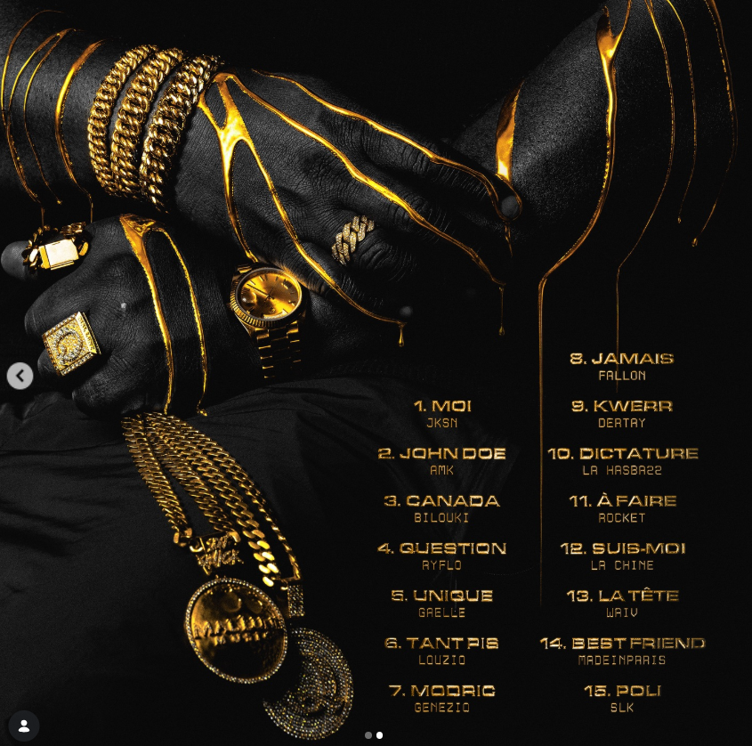 16x16FR's tweet photo. #TRACKLIST : Découvre la tracklist du projet "L'or dans les veines", de DJ Quick à paraître le 22 Mai !
Avec : @Jkdesjk93 , @WaiV_930 , @lahasba75022 , @amk_dinero , #Fallon , @Biloukii , @GenezioLV , @madeinparis75x , #Slk , #LaChine , @Rocket_cdr , #Ryflo, #Louzio ..
@djquick https://t.co/2Srl8eeILi