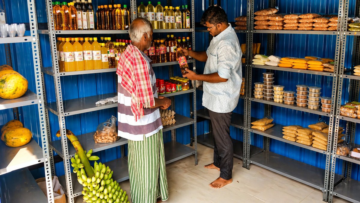 AgriGoI's tweet image. Farm to Plate, Farmer to Consumer 🌴🛒

Palamalai Farmer Producer Co Ltd. #Coimbatore #TamilNadu #FPO inaugurated its 4th retail store at #Thondamuthur—strengthening market access &amp;amp; bringing FPO products direct to more consumers.

With 670 farmer members, the FPO is engaged in