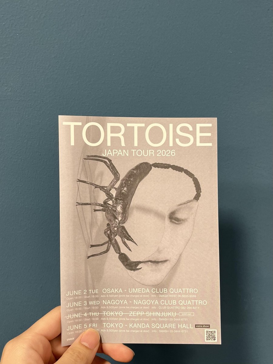 towervinylumeda's tweet image. 【#Tortoise】

6月よりJAPAN TOURが大阪公演を皮切りにスタート！94年の記念すべき1stアルバム『Tortoise』が入荷しました😳創設メンバーであるバンディ・K・ブラウンが参加した唯一の作品。

レジにてフライヤー配布中です💌
お気軽にスタッフに申し付けください！
tower.jp/item/7920953