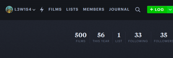 1MUBU's tweet image. #milestone
#500thfilm since I started using lb