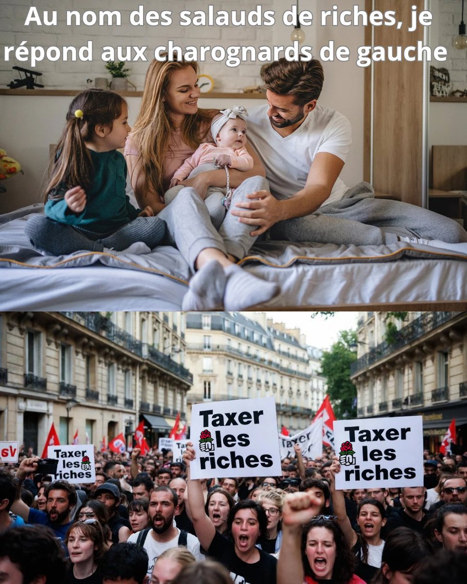 Lavocat_Libre15's tweet photo. #PS #Gaucheprogressiste 
HISTOIRE VRAIE !
« Un gauchiste bien-pensant balance sa petite phrase venimeuse à mon pote artisan : “T’as vu le fric qu’ils ont ? Franchement, à quoi ça sert de faire des travaux de rénovation pareils ?!
” Mon ami lui rentre dedans direct, sans filtre : “Déjà, crétin, on préserve un patrimoine historique que tes potes écolos en tongs rêvent de transformer en centre social ou en mosquée. 
Mais surtout, avec leur “fric de salauds”, comme vous aimez baver, mes clients font bosser : 
un architecte et ses assistants, un plâtrier-staffeur, un maçon et toute son équipe, un menuisier, un plombier, un électricien, un marbrier, un peintre… Et tous ces gars-là commandent chez leurs fournisseurs, qui commandent chez les fabricants, qui font tourner des usines, des camions, des entrepôts. C’est une putain de fourmilière vivante, productive, qui nourrit des familles, qui paie des impôts, qui fait tourner l’économie réelle ! Tout ce petit monde bosse grâce à l’argent de gens qui ont réussi, qui prennent des risques, qui créent de la valeur. Mais pour ta gauche malsaine, dégoulinante de haine et de jalousie, ce sont juste “les salauds de riches”. Vous critiquez ceux qui réussissent, vous crachez sur ceux qui emploient, vous vomissez sur ceux qui investissent… tout en vivant indirectement de leur dynamisme. Le vrai scandale, c’est votre hypocrisie puante : vous détestez le capitalisme mais vous adorez les miettes qui tombent de la table des riches que vous haïssez. Réveillez-vous : sans ces “salauds”, y’a plus de chantiers, plus d’emplois, plus rien. Juste votre misère idéologique et votre chômage de masse. »