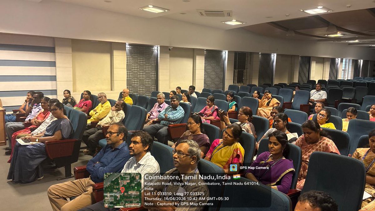 PSGCAS_CBE's tweet photo. Industry Relations Cell (IRC), PSGCAS, was organized an Interactive Session on Industry-Academia Collaboration by Dr. M.I. Abdul Aleem, Dean-Industry Interaction and Outreach &amp; Professor, PSG Institute of Technology &amp; Applied Research, for faculty on 16/04/2026 at Podhigai Hall. https://t.co/8mkTqkOWzP
