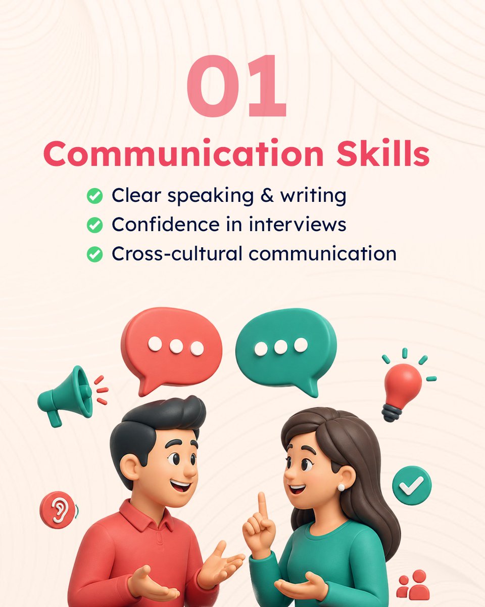 studynxtabroad's tweet image. 🎯 Want to stand out globally?
These are the 4 FUTURE SKILLS employers look for in international students:
✔️ Communication
✔️ Critical Thinking
✔️ Digital Skills
✔️ Adaptability
🌍 Master these → Unlock global career opportunities
📩 Start your journey today
#StudyAbroad