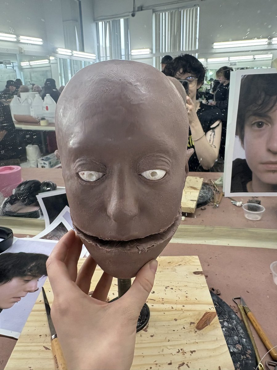 failmasc's tweet photo. My sculpture of me as the joker to represent society https://t.co/3Qh7j5eBit