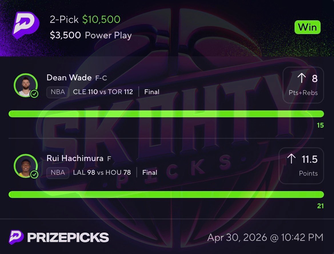 SkohtyDFS's tweet image. BLE$$ING 9 FOLLOWERS that LIKE this tweet❤️‍🔥

CASH THE $10.5K TWO MAN LOCK 🏀🔒20,000 PEOPLE SAW IT…WHO TAILED? ✅

JOIN MY PREMIUM👇
dubclub.win/r/Skohty/


#PrizePicks #GamblingX #NBA