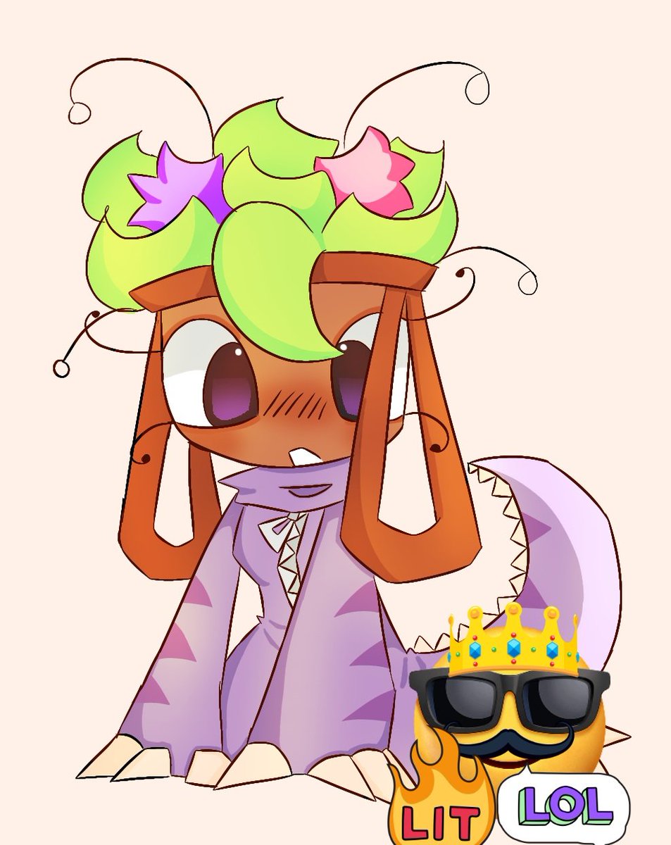 Bassieism's tweet photo. Gift from shelly (I JUST REALISED HOW OFF THE LEG LOOKS ILL JUST COVER IT WITH A STICKER 😭 Just imagine there is a very well drawn leg there)
#fossilbasket #shellbasket #dandysworldsfanart https://t.co/35uSqlduo3