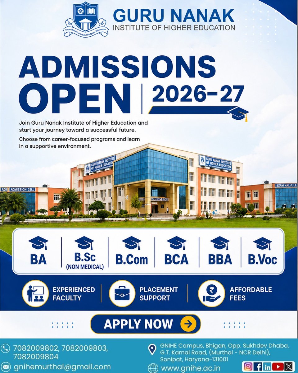 Guru Nanak Institute of Higher Education tweet media