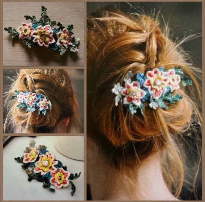 DDCrochetDesign's tweet photo. Crochet Flower Hair Clip 🌺

This pattern is ideal for creating a distinctive and chic accessory for any event, with its elegant simplicity. It also makes a pretty handmade gift for spring or summer 🧶

https://t.co/Qvyd40skRl

#MHHSBD #craftbizparty #boho #updo #fibreart