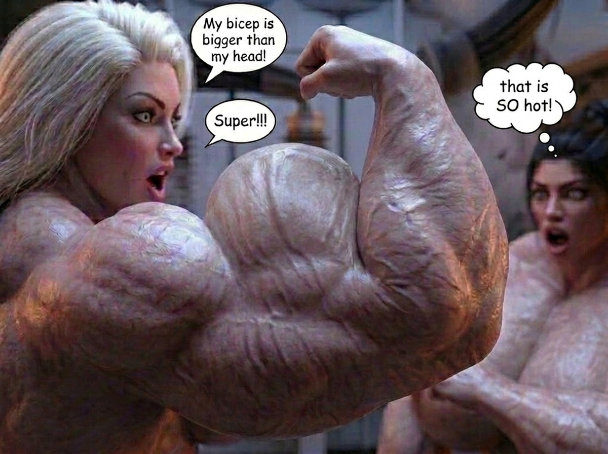3dMuscleComics's tweet photo. "My bicep is bigger than my head!" 💪🔥 Preview from our upcoming comic series! The growth is INSANE! 🔥 Full comics + animations on Patreon!
👉 https://t.co/8LF0sIZgtH #musclegrowth #fmg #femalemuscle #comic #transformation #preview https://t.co/O2UNKPhDmw