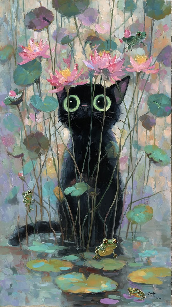 SophieRaccoons's tweet image. Happy #Caturday Saturday #art #frogs #flowers 🐈‍⬛🪷🪷🪷🐸🐸🐸
🖼nm