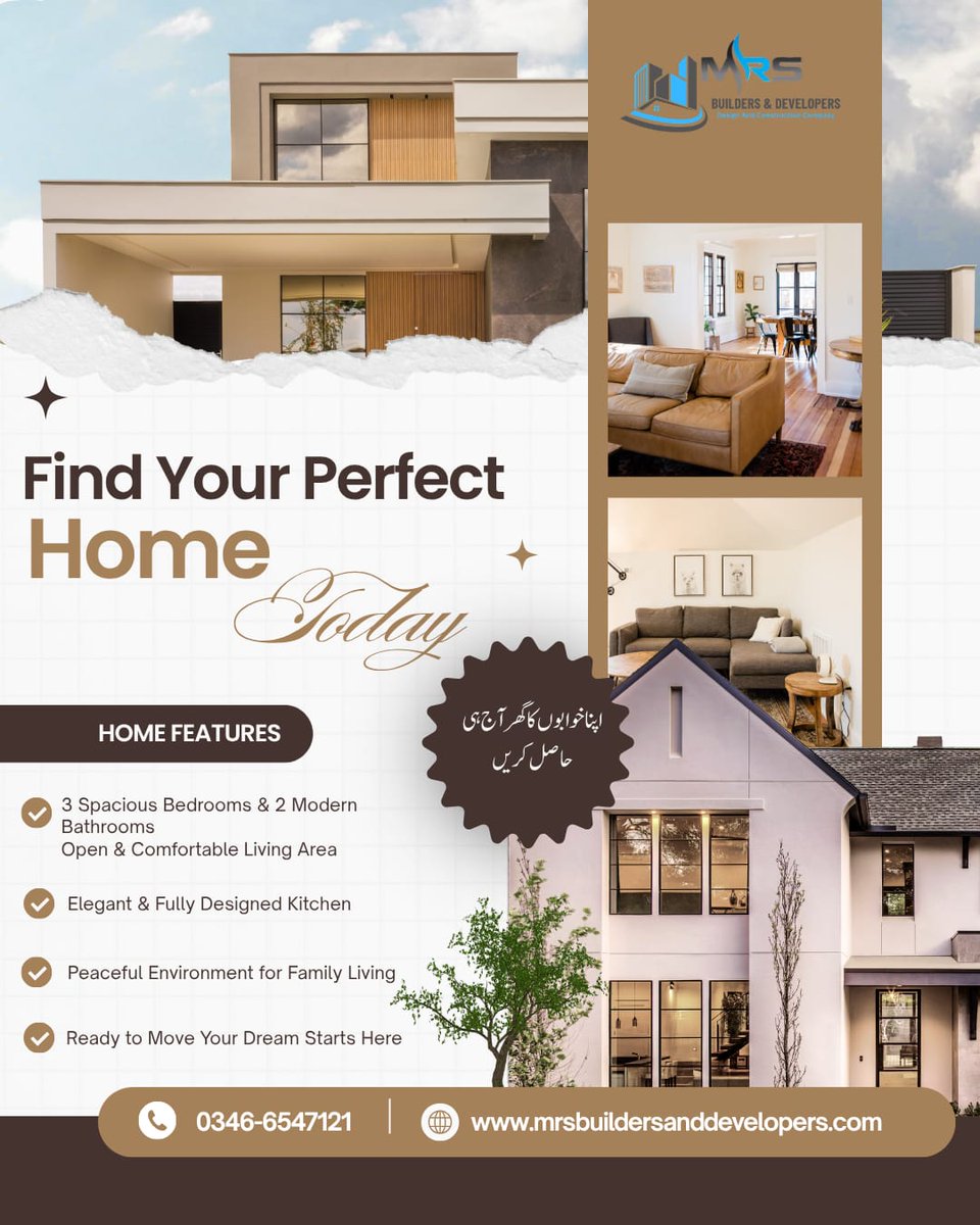 mrsbuilders786's tweet image. Build Your Dream Today.
Start your journey towards a perfect home with smart planning and expert construction.
We turn your ideas into strong and modern realities.
#DreamHome #BuildSmart #ModernLiving #QualityWork #FutureStarts