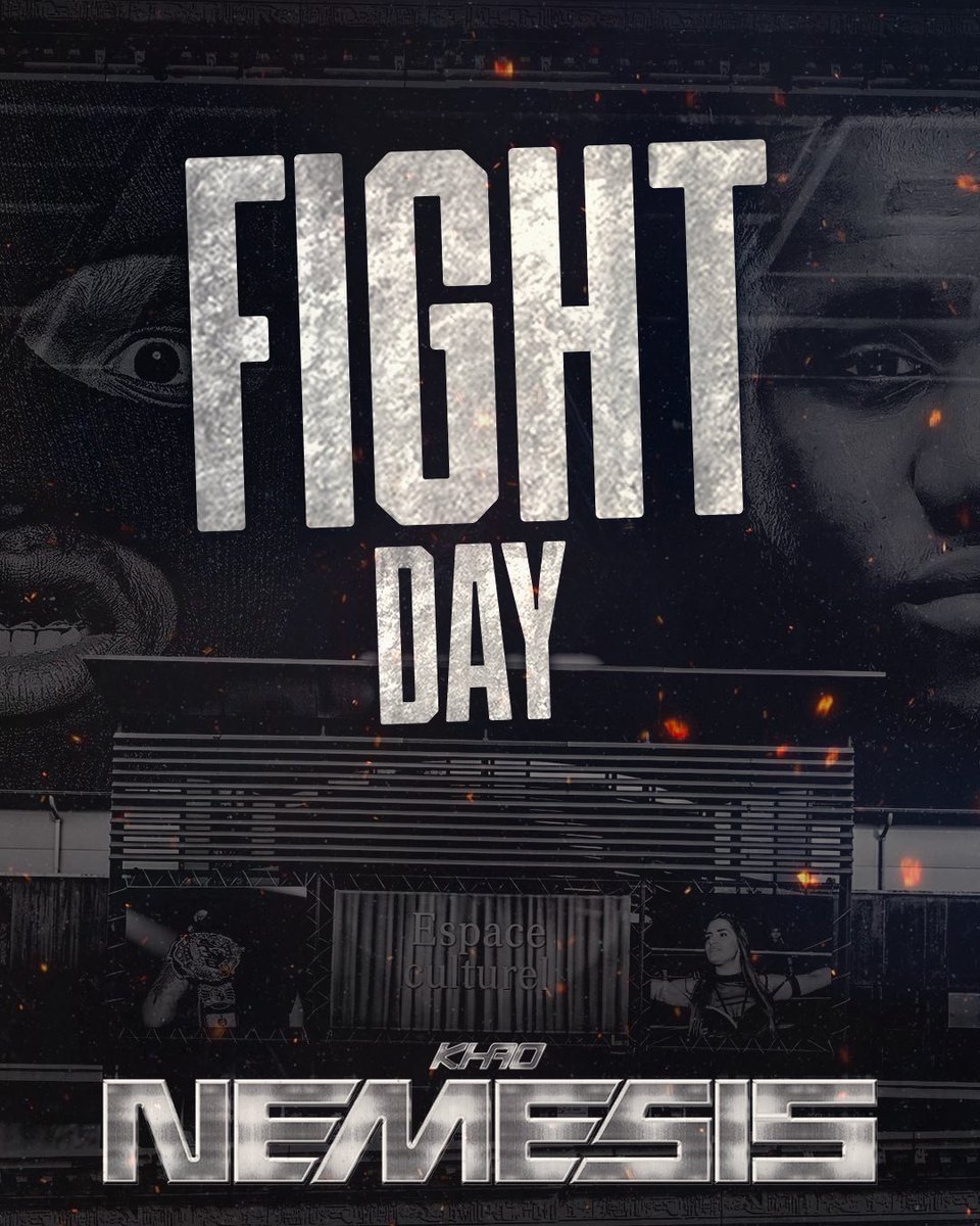khao_wrestling's tweet image. ⚔️ IT’S #NEMESIS FIGHT DAY !!! ⚔️

💥 IT’S #UNDERGROUND3 FIGHT DAY !!!💥

Aujourd’hui, 2 rendez-vous : 

- Le premier vous fera découvrir l’avenir du catch : UNDERGROUND 3 - RDV à 16H00 sur place

- Le deuxième n’a qu’un seul but pour tous les athlètes : la chute ou la victoire :