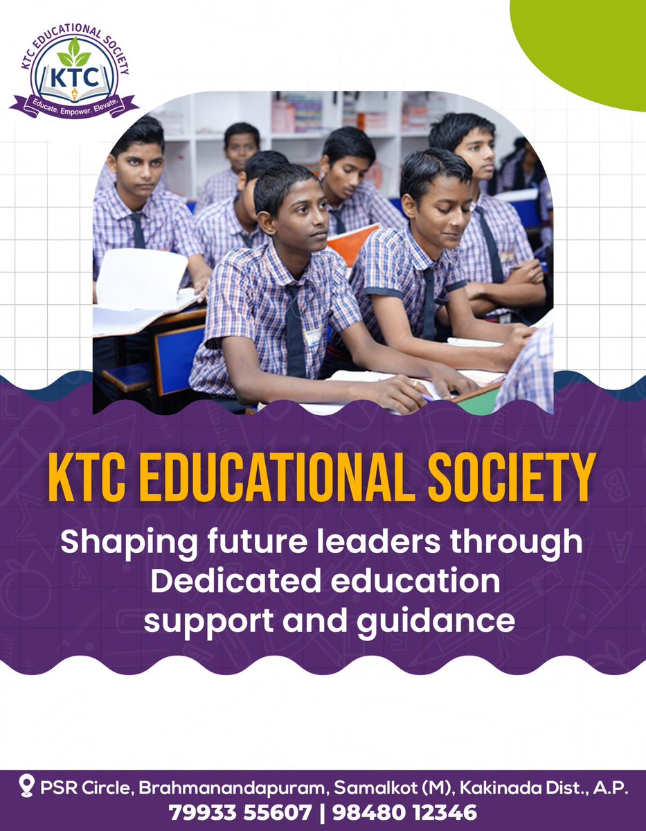 KtcSociety's tweet image. KTC Educational Society – Shaping future leaders through dedicated education support and guidance. 📖
#KTCEducationalSociety #EducationSupport #FutureLeaders #Knowledge #Inspiration