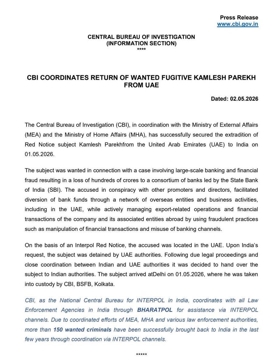 Central Bureau of Investigation (India) tweet media