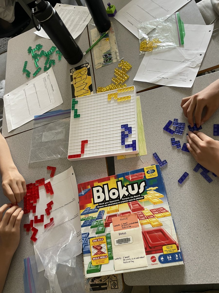 MsZmukic's tweet photo. After working on procedural writing for the last couple weeks the students in Div. 3 are ready to start thinking about making their own boardgames. Today they worked in groups to explore and analyze different types of games. #librarycollaboration https://t.co/WU9xawU2gL