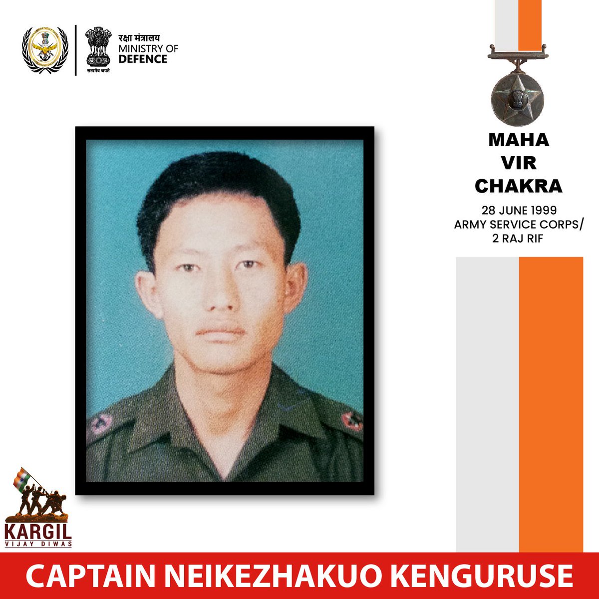 NortheastVibes1's tweet image. “He removed his boots…
and climbed into history. 🇮🇳
Captain Neikezhakuo Kenguruse—Nagaland’s pride in Kargil.
#KargilWar #IndianArmy #JaiHind”